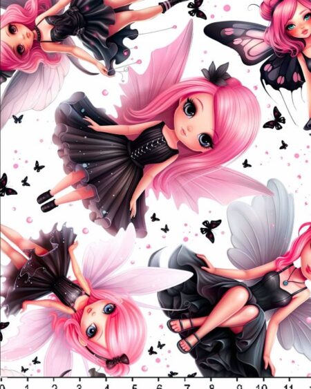Bomuldsjersey med Black Fairy