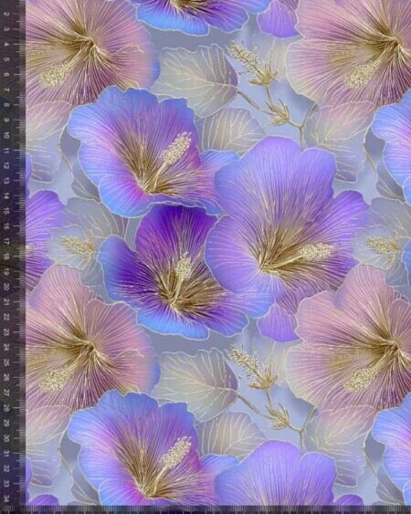 Bomuldsjersey med Hibiscus