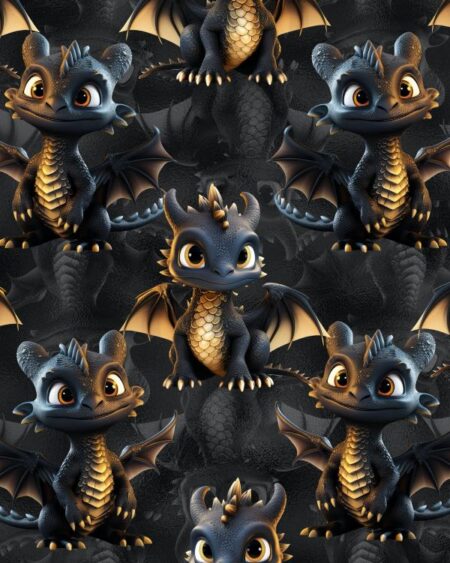 Bomuldsjersey med glade drager