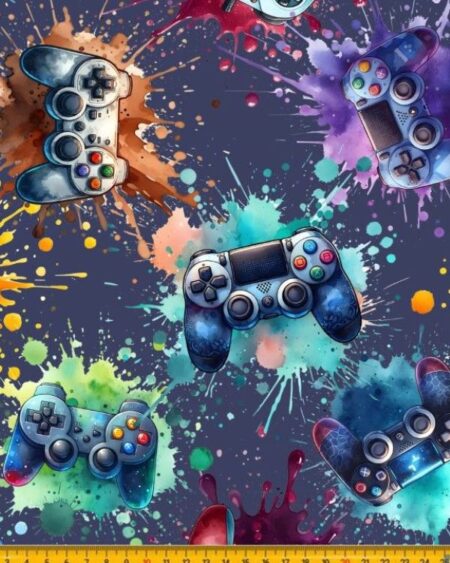 Bomuldsjersey med joysticks