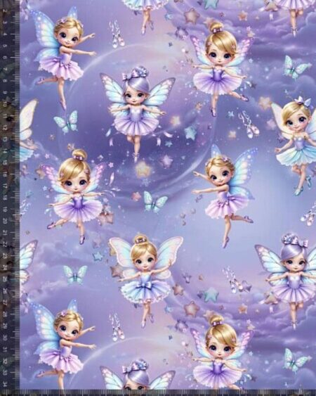 Bomuldsjersey med magiske feer