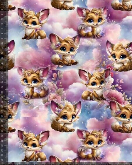 Bomuldsjersey med søde pige ræve