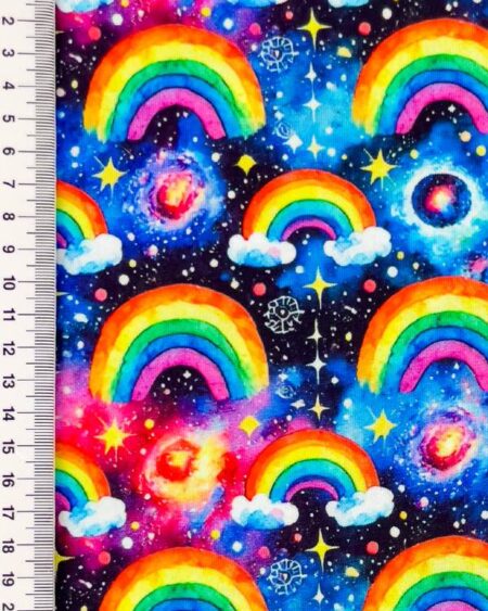 Bomuldsjersey med Regnbuer