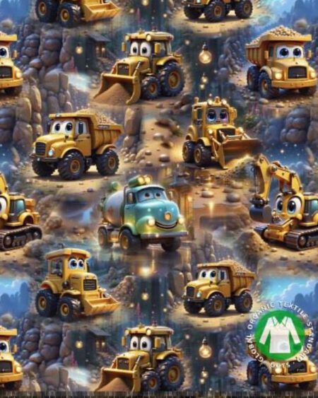 Bomuldsjersey med søde maskiner