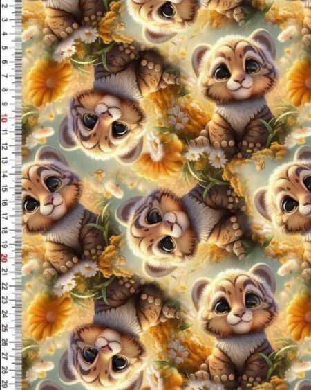 Bomuldsjersey med Tiger unger