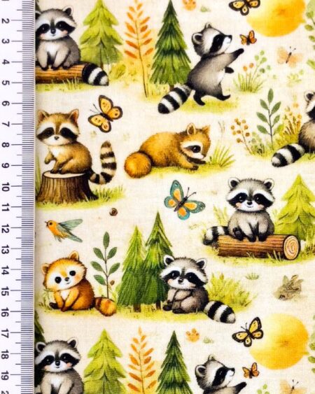 Bomuldsjersey med Vaskebjørne