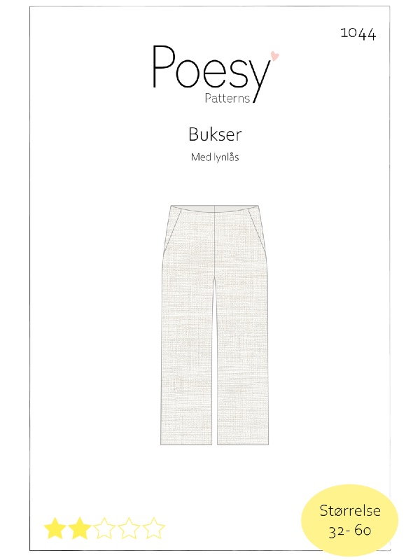 Bukser med lynlås 1044