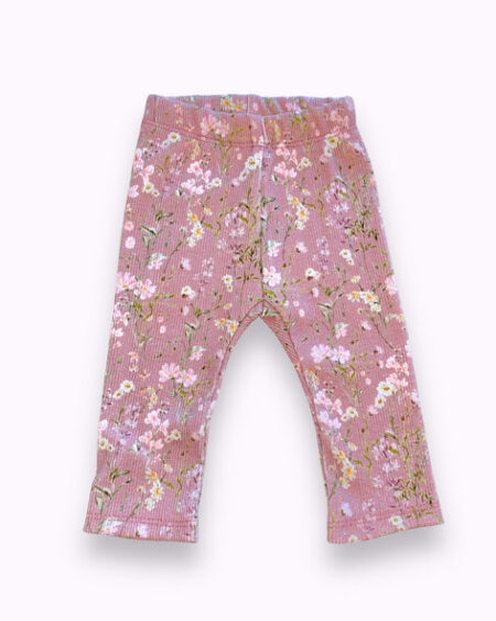 Leggings i rib jersey i små blomster