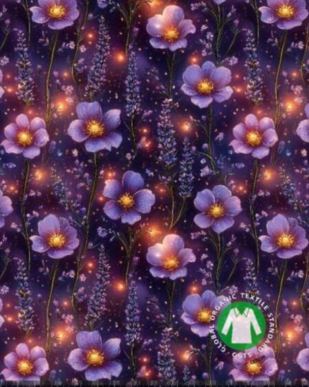 Bomuldsjersey med lysende lavendel