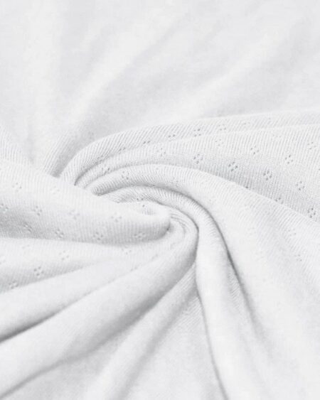 Pointoille bomuldsjersey hvid 1m