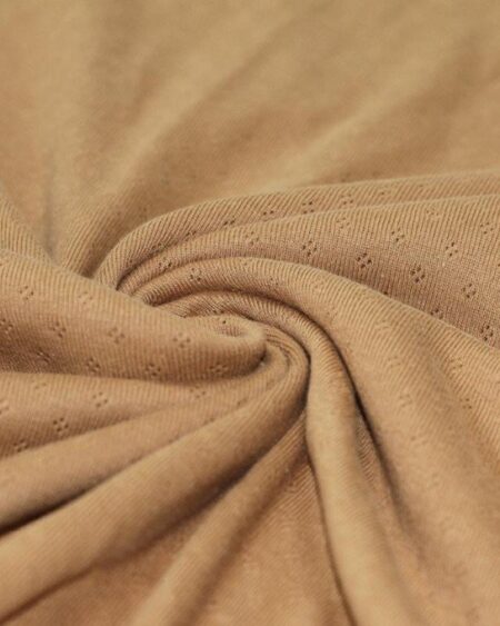 Pointoille bomuldsjersey karamel 1m