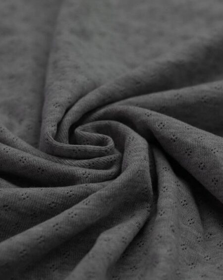 Pointoille bomuldsjersey koksgrå 1m