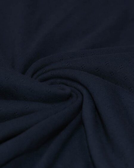 Pointoille bomuldsjersey mørk navy 1m