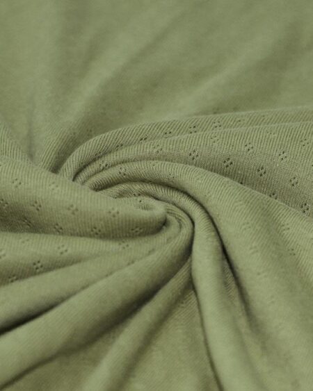 Pointoille bomuldsjersey mos grøn 1m