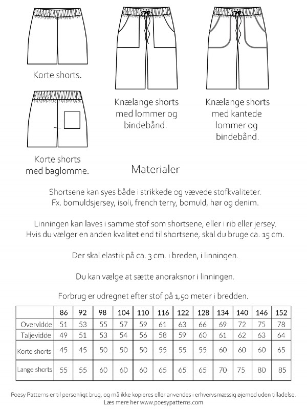Shorts til dreng 128 1