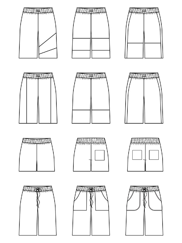 Poesy Patterns 128: Shorts I lange og korte til drenge - Billede 3
