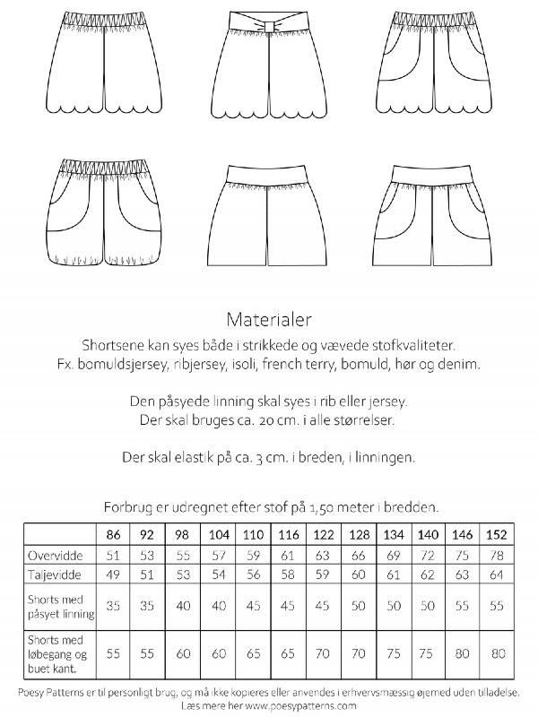 Shorts til piger 126 1