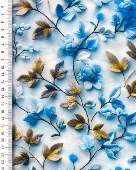 Viscose blå blomster