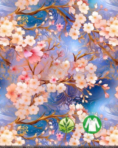 Bambus jersey – Kirsebærblomster