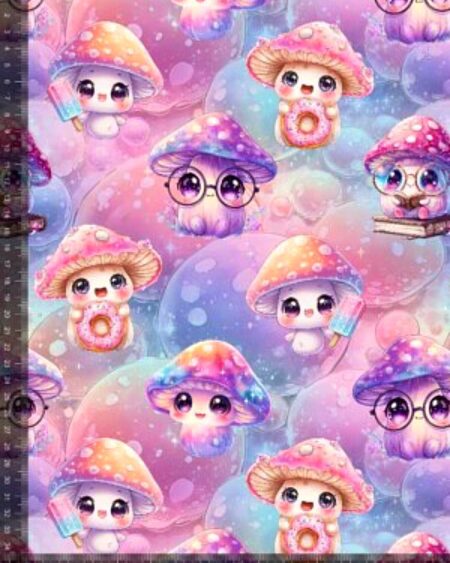 Bomuldsjersey med magiske svampe