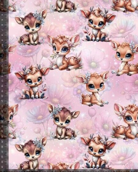 Bomuldsjersey med søde dådyr