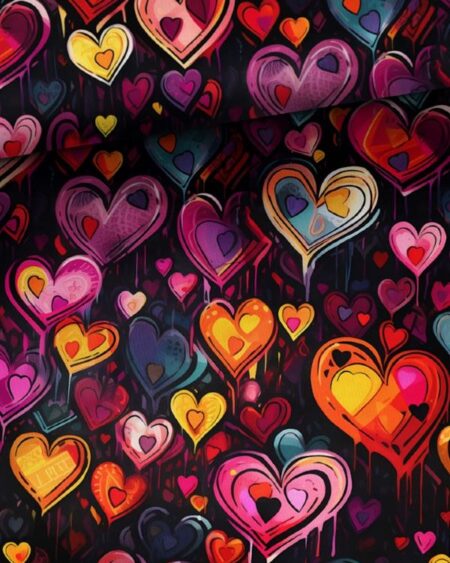 French Terry med Hjerter