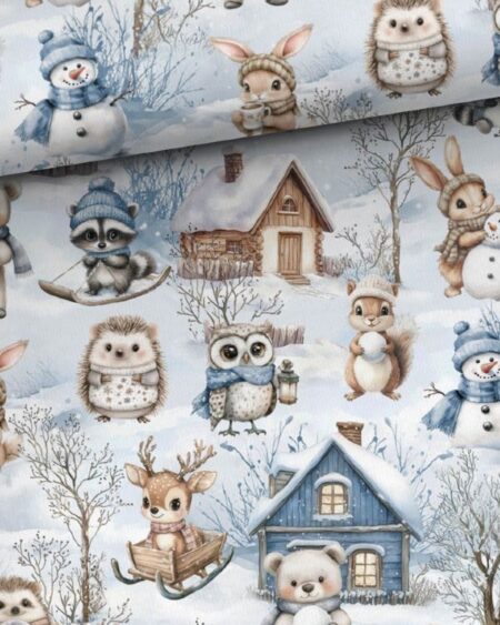 French Terry med vinter venner